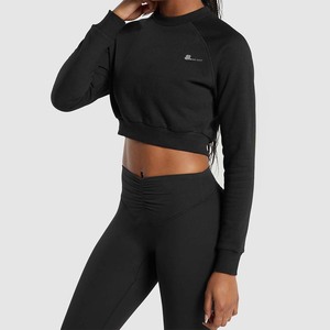 เสื้อครอปสตรีผ้าฝ้ายโพลีเอสเตอร์, สินค้ามาใหม่ไม่หดปักลาย300ก. - Product Image 3