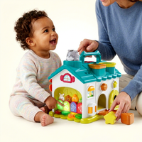 Usine OEM/ODM : Maison d'activités multifonctionnelle interactive pour l'apprentissage, avec tri de formes, pour tout-petits