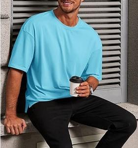 Camisetas de Cuello Redondo para Hombre de Alta Calidad, Algodón/Poliéster, Lisas, Personalizadas, Impresas, Ecológicas, Transpirables, de Corte Regular, Manga Corta - Product Image 3