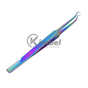 Pince à épiler multifonctionnelle professionnelle à pointe pointue en acier inoxydable Extensions de cils Logo personnalisé Durable - Product Image 3