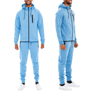 Men's Winter Streetwear Solid Tracksuits Sweatsuits 2-Piece Jogging Casual <b>Athletic</b> Zipper-Up Hoodie Sweatpants Set Heavyweight - Product Image 3
