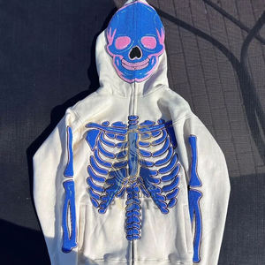 Logotipo personalizado Streetwear Oversized 500gsm Hoodie Letter Patch Work Chenille Bordado Hoodies - Product Image 6