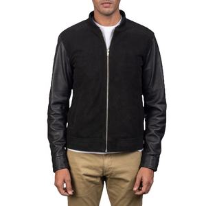 Veste universitaire de baseball pour homme, vente en gros, corps en laine, manches en cuir, manteau d'hiver, bomber, design letterman, bon - Product Image 5