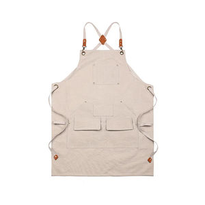 Custom Logo Printed Canvas Bib Sleeved <b>Apron</b> Waterproof and Oil-Resistant Work Clothes for Summer for Party Wear - Product Image 6