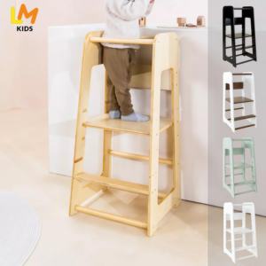 Tabouret <span class=keywords><strong>d</strong></span>'<span class=keywords><strong>observation</strong></span> <span class=keywords><strong>Montessori</strong></span> en bois anti-basculement robuste Aide de cuisine moderne <span class=keywords><strong>Tour</strong></span> de marche pour enfant en bas âge pour l'exploration de l'école de la chambre à coucher - Product Image 1