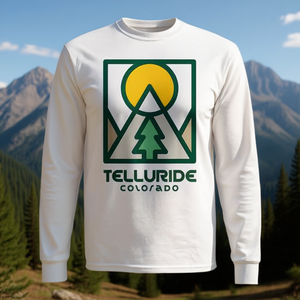 T-shirt à manches longues Telluride Colorado, montagnes de Telluride Colorado, idée cadeau promotionnel - Product Image 3
