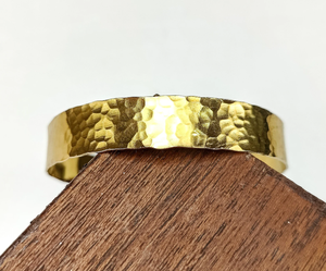 Brazalete de latón martillado Bases de puño Chapado en oro Joyería hecha a mano Regalo para ella - Product Image 2