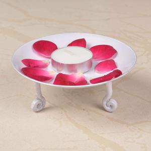 Buen precio, decoración del hogar, portavelas de Metal de Color blanco, soporte de vela de hierro, decoración del hogar, recipiente de vela - Product Image 3