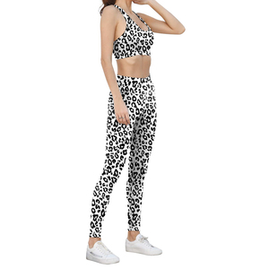 Conjunto de ropa deportiva con estampado de leopardo para mujer, mallas de cintura alta de secado rápido y Sujetador deportivo, traje de Fitness para gimnasio, conjunto de Yoga, entrenamiento - Product Image 6