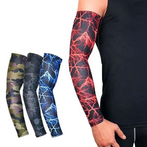 Manchons de compression sportifs OEM en gros – Spandex/Polyester à séchage rapide, personnalisables avec nom et logo d'équipe, imprimés par transfert thermique - Product Image 4