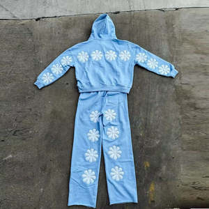 Chándal Personalizado de Nueva Llegada con Apliques Bordados, Lavado Ácido, Peso Pesado, Precio Bajo, 100% Algodón, Calidad Premium - Product Image 2