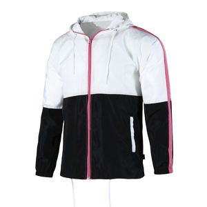 Veste coupe-vent personnalisée à fermeture éclair complète à capuche pour hommes Veste coupe-vent pliable et imperméable bon marché Veste coupe-vent - Product Image 2