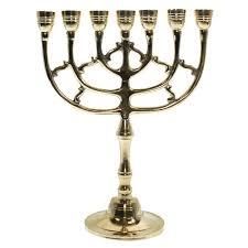 menorah hanukkah covered Stylish Brass Menorah Candle Holder Jewish Hanukkah <b>Lamp</b> Decorative Candle Stand Elegant Home Accent - Product Image 5