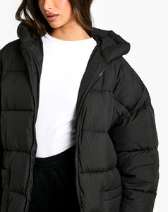 Haute qualité grande taille longue longueur coton vierge rembourré coupe-vent doudoune pour femmes tenue décontracté chaud veste d'hiver - Product Image 5