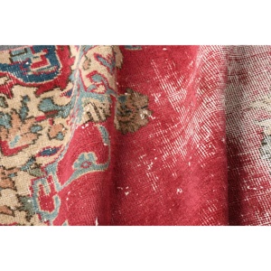 พรมตุรกีขนาด 2x3.3 ฟุต พรมวินเทจขนาดเล็ก พรมสีแดงน้ำเงินไล่เฉด - Product Image 5