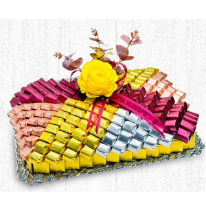 Bandeja de Metal plateada de la mejor calidad, bandeja de Chocolate, diseño Vintage, bandeja para servir dulces de Chocolate, soporte para postres para suministros de Hotel - Product Image 1