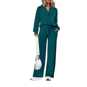 Chándales estampados de ropa de calle de invierno para mujer con logotipo personalizado Forro polar de diseño 2 en 1 - Product Image 1