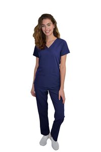 Ensembles d'uniformes médicaux en coton unisexe avec logo personnalisé Combinaisons de médecin d'infirmière d'hôpital avec pantalon de jogging - Product Image 5