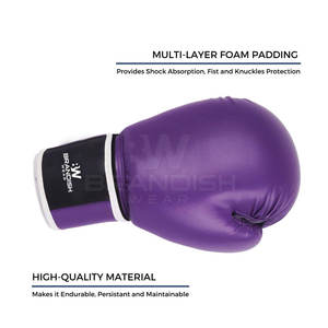 Gants de boxe en matériau de couleur personnalisée Gants de boxe personnalisés Gants de boxe fabriqués en usine à bas prix - Product Image 5