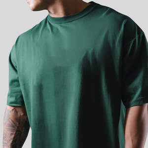 Logo personnalisé hommes 260G coton lourd sport surdimensionné à manches courtes été T-Shirt à la mode style décontracté couleur unie pour les couples - Product Image 6