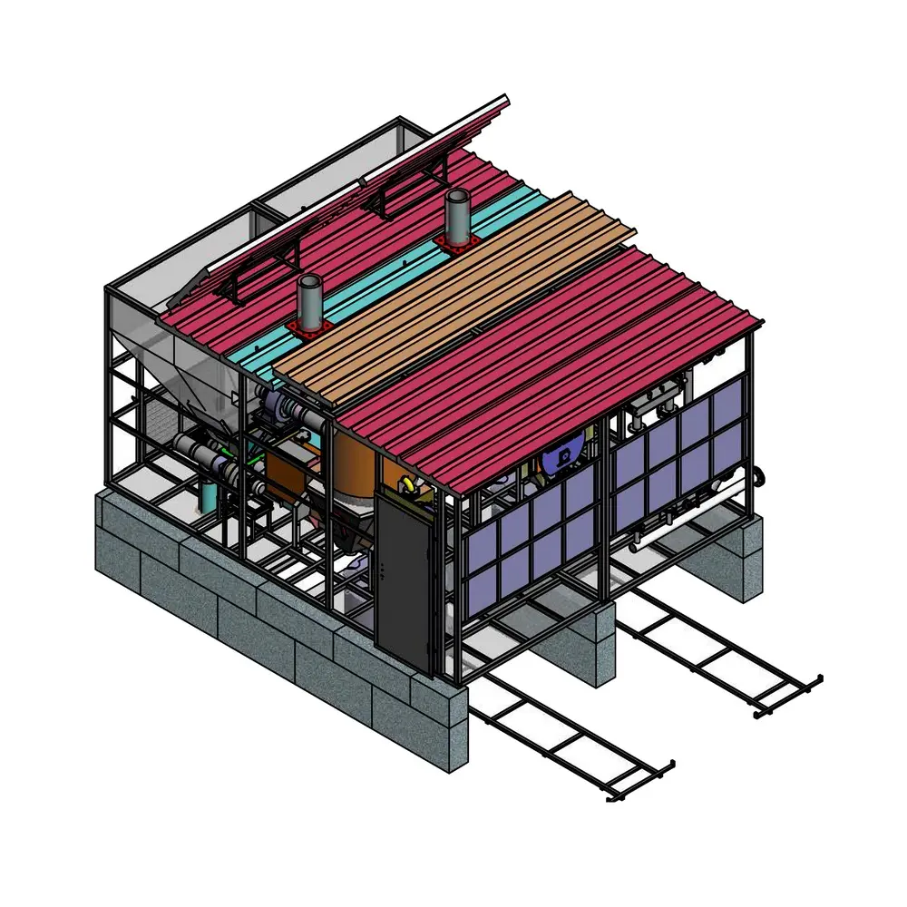 Automatische Industrie block Modulare Kessel häuser BMK 3x800 Heizfläche 24000 m2 Fest brennstoff kessel Kohle-oder Pellet kessel haus