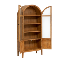 Vitrine en bois d'acacia à 4 portes Jo