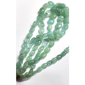 3 brins de perles ovales lisses aigue-marine naturelle 925 ct lot Iroc Sales 16 pouces de longueur perles de pierres précieuses aigue-marine verte US $128 - Product Image 2