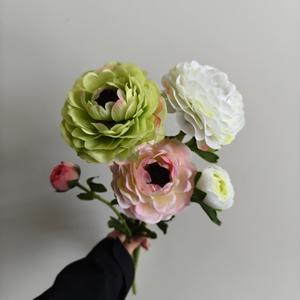 Fleur artificielle <span class=keywords><strong>de</strong></span> renoncule à deux têtes, fausse pivoine, <span class=keywords><strong>bouquet</strong></span> <span class=keywords><strong>de</strong></span> <span class=keywords><strong>mariée</strong></span> pour mariage printanier, décoration <span class=keywords><strong>de</strong></span> table à domicile - Product Image 3
