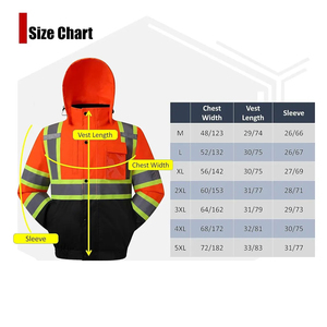 เสื้อแจ็กเก็ตน้ำหนักเบาสะท้อนแสงสำหรับผู้ชายผ้าแคนวาสสำหรับฤดูหนาวโลโก้ด้านหน้าใช้ในอุตสาหกรรมความปลอดภัยทางถนนโพลีเอสเตอร์ - Product Image 5