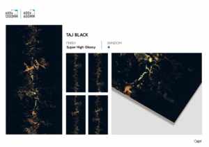 Carreaux en porcelaine super noir à haute brillance 60x120cm, finition polie de qualité supérieure pour sols modernes - Product Image 2