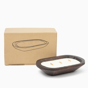 บ้านไร่ที่ขายดีที่สุดที่กําหนดเองทําด้วยมือตกแต่งบ้านชามแป้งไม้ขายส่งสําหรับเทียนไม้กระถินเทศแป้งชามเทียน - Product Image 4