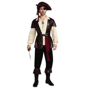Nuevo Disfraz de Pirata de Alta Calidad, Disfraz de Capitán Gancho para Adultos, Disfraz de Cosplay Masculino para Halloween y Carnaval - Product Image 1