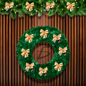 Confezione da 12 fiocchi natalizi con finitura metallizzata - Rosso Argento Oro per ghirlande e decorazioni - Product Image 4