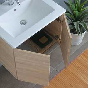 Meubles-lavabos de salle de bain 60 cm, composition 2 portes avec lavabo Belize 60x80 et miroir - Product Image 5