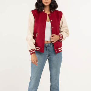 New Arrival Cheapest Price Winter Wear Women Varsity Jacket <b>Top</b> Trending Fashion Women Varsity Jackets - Product Image 5