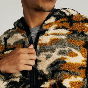 Sweat à capuche en polaire Sherpa pour hommes avec poche kangourou et capuche réglable avec cordon de serrage pour l'hiver Sweat à capuche en polaire Sherpa pour hommes - Product Image 5