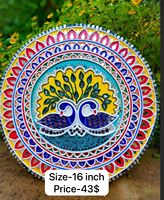Vase mural vertical moderne bleu et blanc en bois et corde, style Lippan Mud Art, fait main avec rétroéclairage, pour intérieur de maison