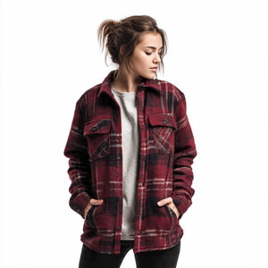 <b>Oversized</b> <b>Flannel</b> Jacket Women 100% Cotton Plaid <b>Flannel</b> <b>Shirt</b> Ladies Drop Shoulder <b>Flannel</b> Plaid Jacket Women's - Product Image 4