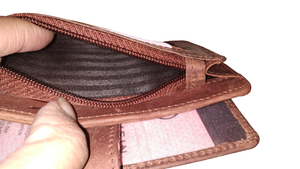 Portefeuille en cuir Crazy Horse vintage personnalisable et élégant unisexe avec fermeture magnétique personnalisée Carte de crédit faite à la main - Product Image 6