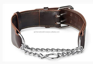 Collar personalizado para mascotas de cuero resistente, collar de perro liso de cuero real para entrenamiento de mascotas, productos para caminar a un precio barato - Product Image 3