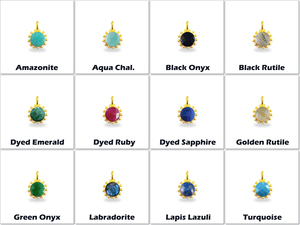 Colgante de Calcedonia Aqua, conjunto de collar de Plata de Ley 925 de oro tallado con forma redonda de 10mm, colgante de piedras preciosas - Product Image 5