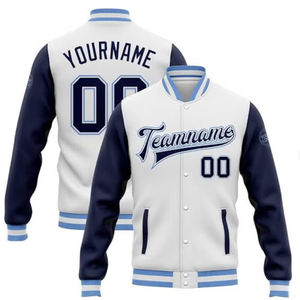 Chaqueta universitaria Letterman de béisbol con diseño personalizado de buena calidad para hombre chaqueta colorida de moda con logotipo - Product Image 2