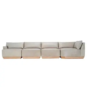 Ensembles de canapés Sofa modulaire style Italia Design personnalisé en forme de L Sofa d'intérieur de luxe Certification BSCI & AMFORI du fournisseur du Viet Nam