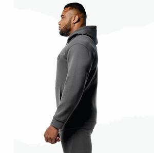 Bajo la demanda del cliente, sudaderas con capucha personalizadas de algodón 100% para hombre, camisetas de entrenamiento de gimnasio a la moda para correr, ejercicio de Hip Hop de invierno con frente sólido - Product Image 5