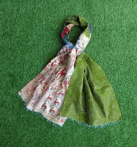 <b>indian</b> handmade silk <b>scarves</b> reversible stole vintage kantha muffler assorted Patchwork color <b>scarves</b> silk neck <b>scarf</b> - Product Image 3