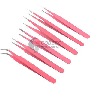 Pinzas quirúrgicas de acero inoxidable de grado de precisión, estériles, rectas y curvas - Product Image 1