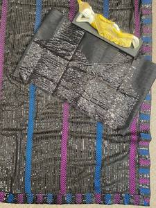 La colección más hermosa, nueva ropa de fiesta de diseñador pesado, Georgette, bordado de doble secuencia, Sari de trabajo con blusa Banglory - Product Image 3