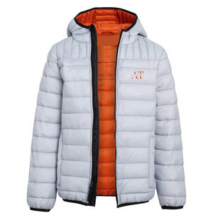 Chaqueta Impermeable y Cortavientos con Capucha, Chaqueta Acolchada con Cremallera Completa, Chaqueta de Plumón para Hombre, Abrigo Cálido de Invierno - Product Image 1