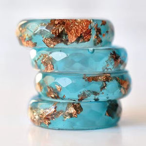 Elegant Wooden Resin <b>Ring</b> Jewelry with Handcrafted Wood Epoxy Finish Customized Color & Size Modern Luxury <b>Storage</b> Box - Product Image 1