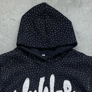 Nueva Sudadera con Capucha de Algodón Mezclado de Peso Pesado con Pedrería Vintage para Hombre, Talla Grande, con Técnica de Teñido Liso para Invierno - Product Image 5